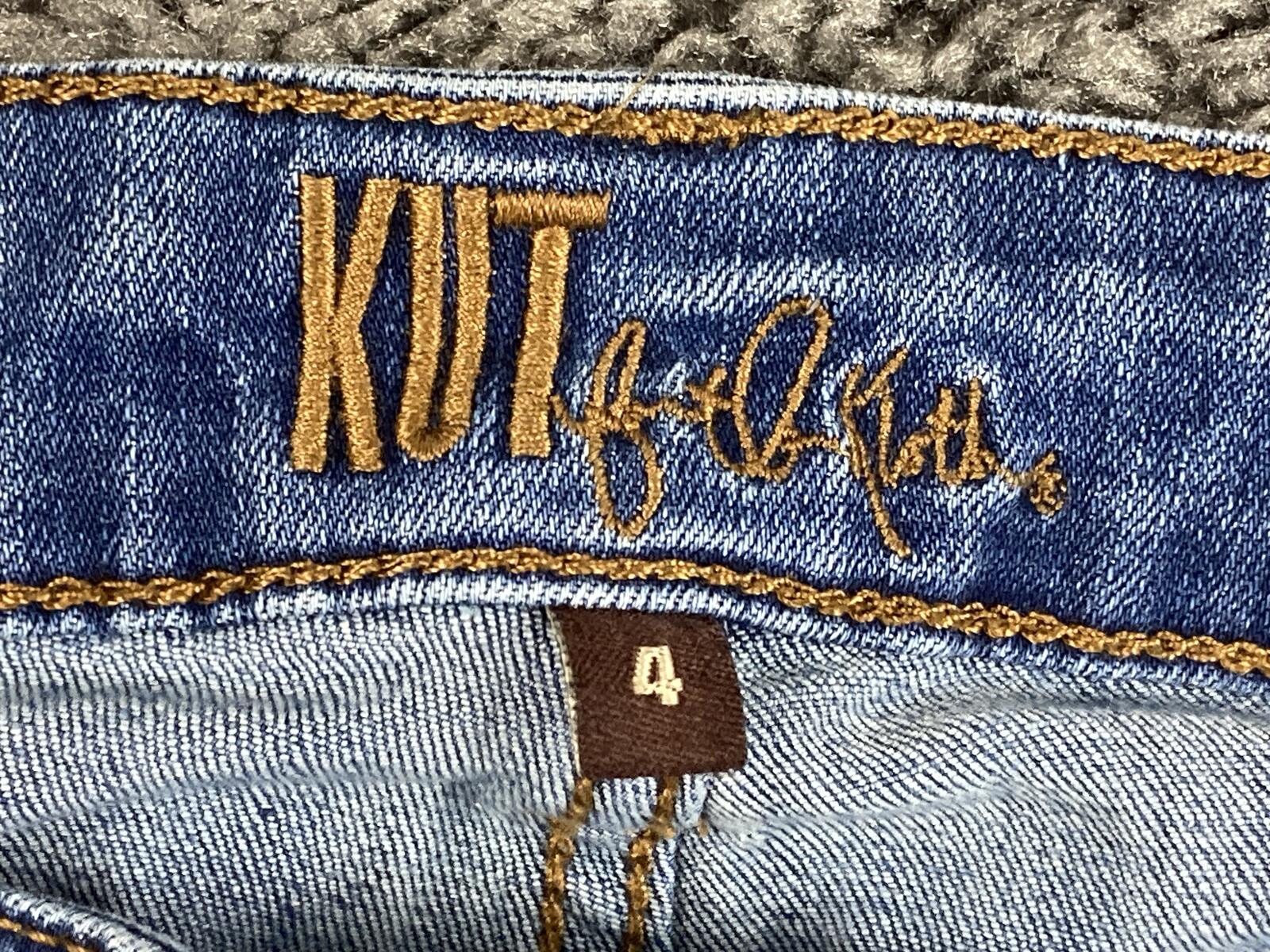 KUT from the Kloth Carrie Boyfriend Jeans Women's Blue Stretch Denim  Size 4
