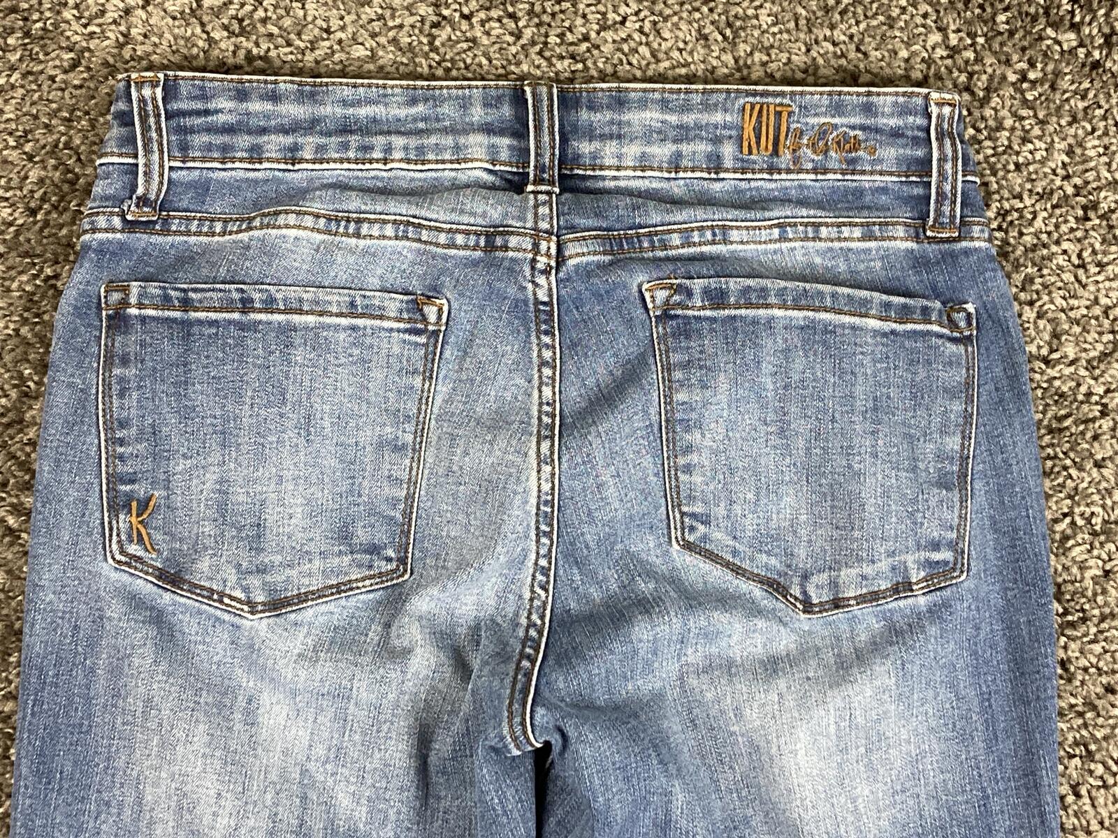 KUT from the Kloth Carrie Boyfriend Jeans Women's Blue Stretch Denim  Size 4