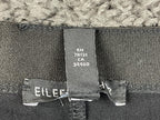 Eileen Fisher Italian Knit Leggings Black Small Stretch Pull On Pants Slim S/P