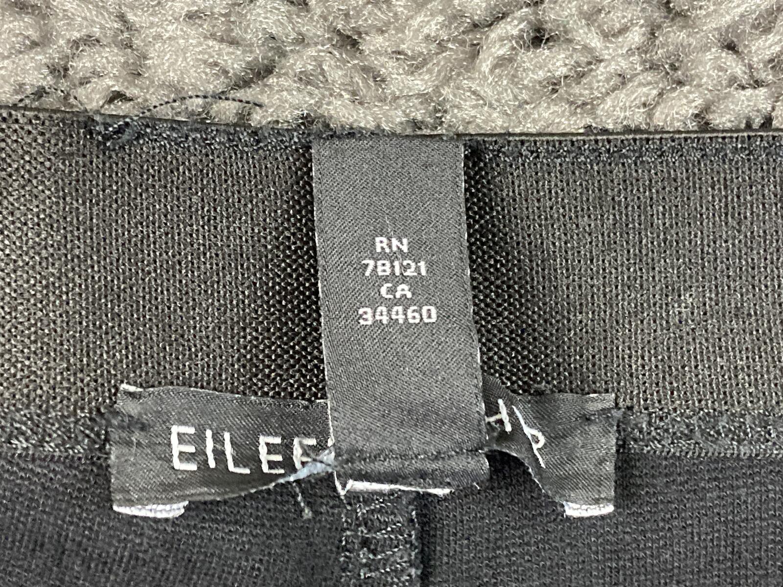 Eileen Fisher Italian Knit Leggings Black Small Stretch Pull On Pants Slim S/P