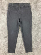 Talbots Flawless High-Waist Jeggings Women's Black Ankle Size 14