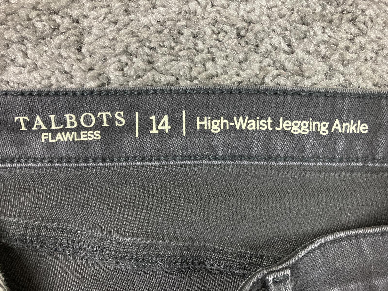 Talbots Flawless High-Waist Jeggings Women's Black Ankle Size 14