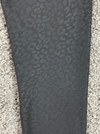 Beyond Yoga Leggings High Rise Women's Black Shiny Tonal Leopard USA Sz L