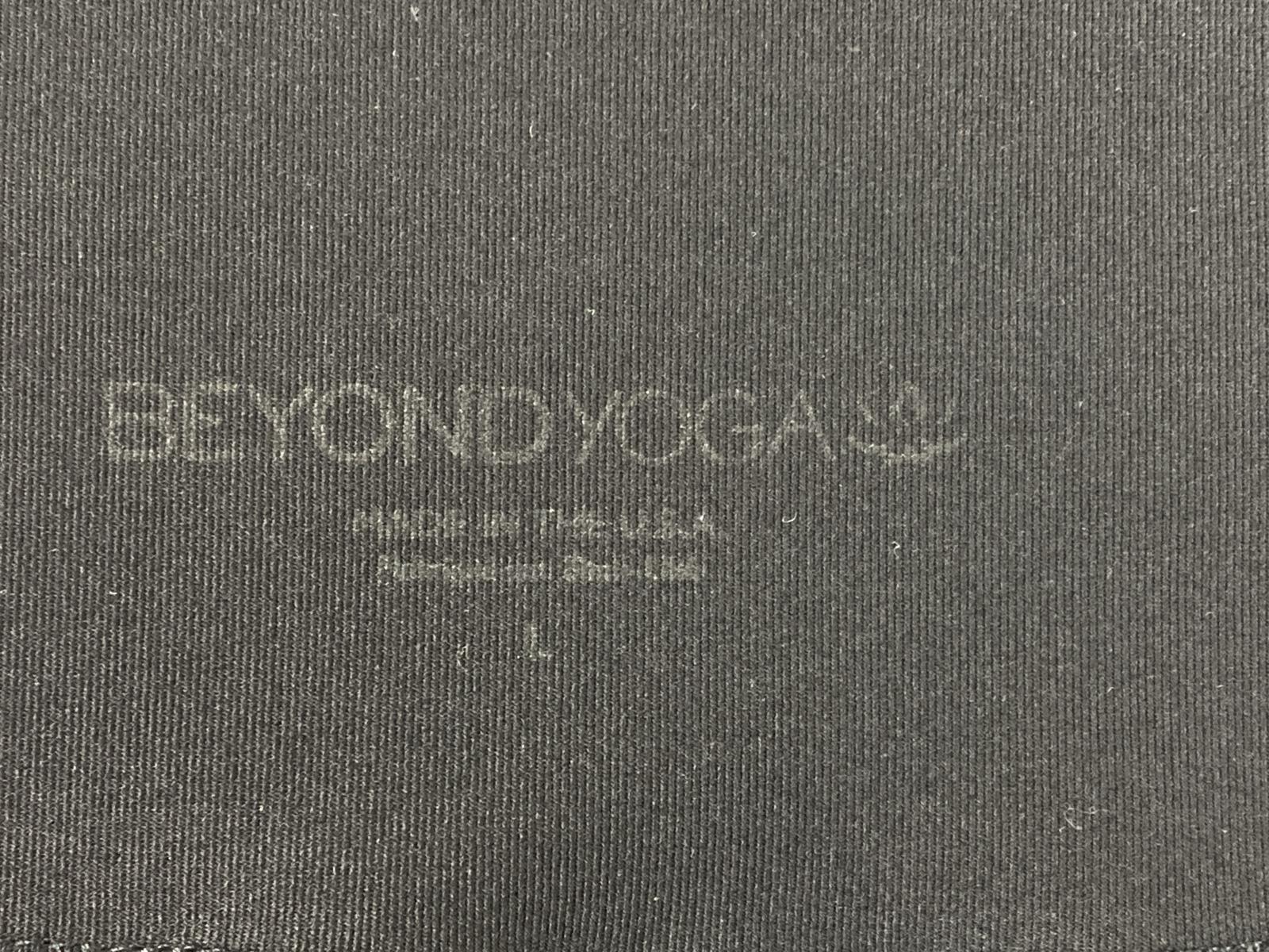 Beyond Yoga Leggings High Rise Women's Black Shiny Tonal Leopard USA Sz L