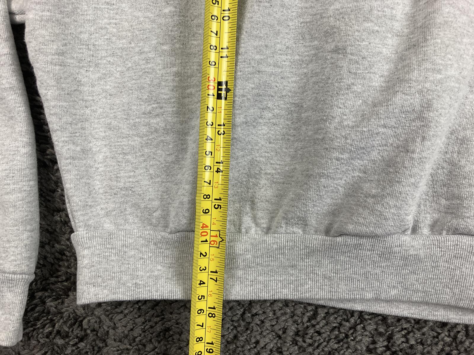 Los Angeles Apparel Pilates Hub Sweatshirt Cropped Women's Gray Quarter Zip S