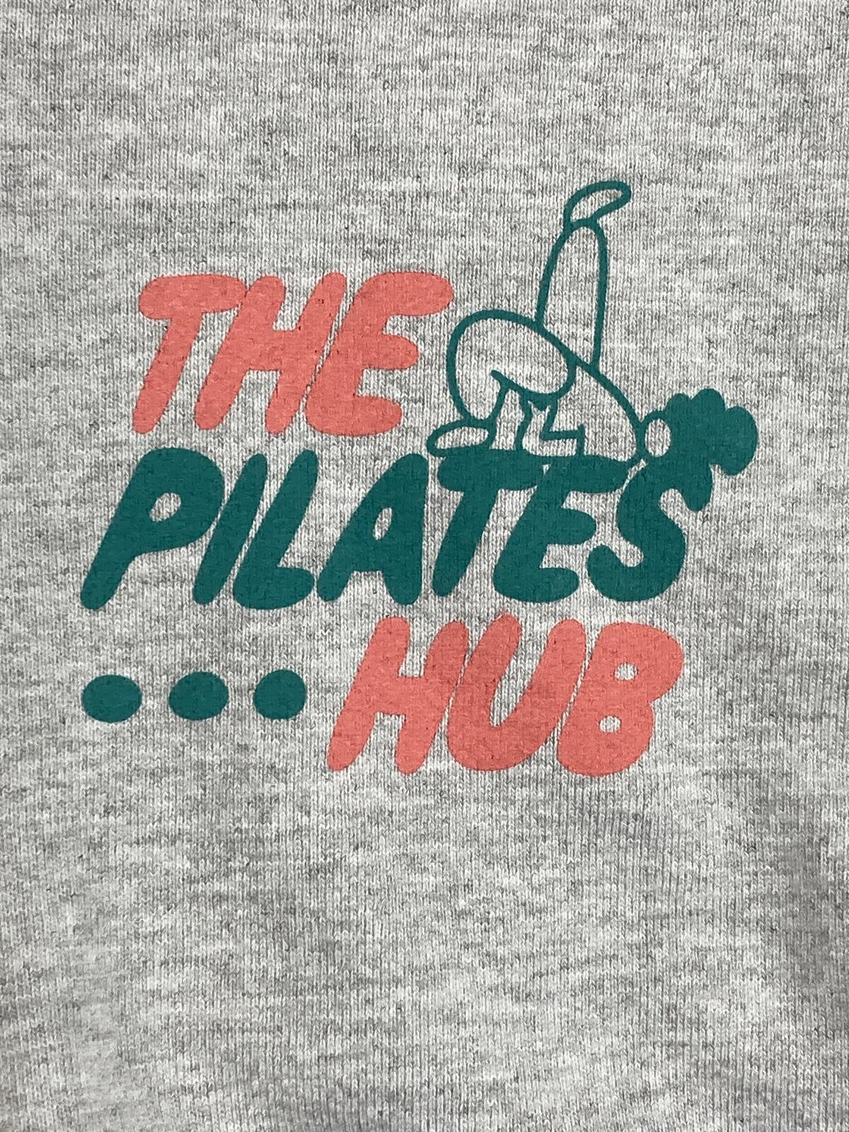 Los Angeles Apparel Pilates Hub Sweatshirt Cropped Women's Gray Quarter Zip S