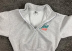 Los Angeles Apparel Pilates Hub Sweatshirt Cropped Women's Gray Quarter Zip S