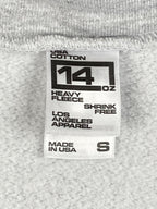 Los Angeles Apparel Pilates Hub Sweatshirt Cropped Women's Gray Quarter Zip S