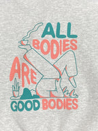 Los Angeles Apparel Pilates Hub Sweatshirt Cropped Women's Gray Quarter Zip S