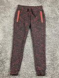 Superdry Sport Gym Tech Joggers Womens Red Black Space Dye Fleece Pants  XS US 4