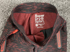 Superdry Sport Gym Tech Joggers Womens Red Black Space Dye Fleece Pants  XS US 4