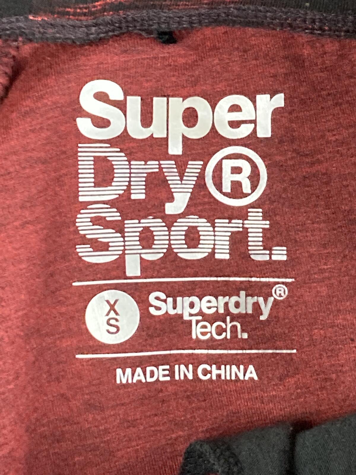 Superdry Sport Gym Tech Joggers Womens Red Black Space Dye Fleece Pants  XS US 4