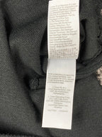 Madewell Top Black Ribbed Open Back Drawstring Crop Mock Neck  Size Large