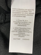 Madewell Top Black Ribbed Open Back Drawstring Crop Mock Neck  Size Large