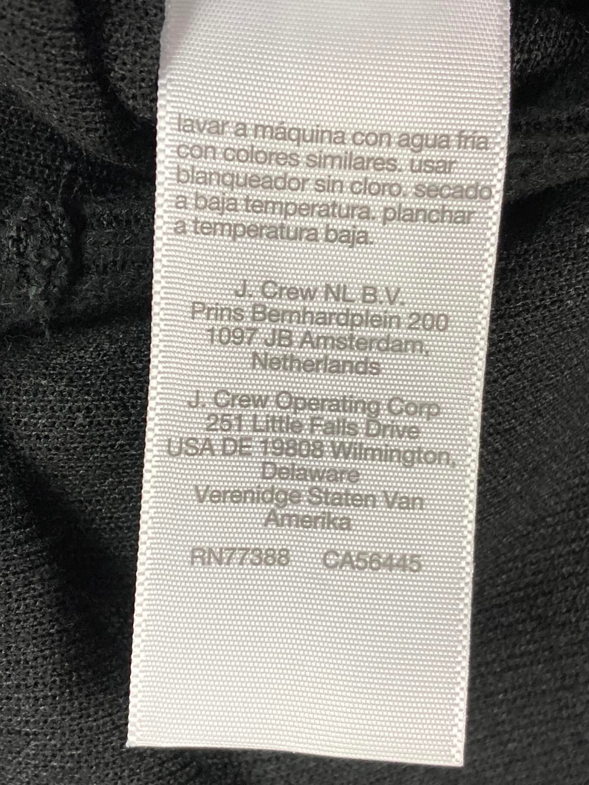 Madewell Top Black Ribbed Open Back Drawstring Crop Mock Neck  Size Large