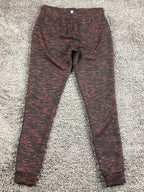 Superdry Sport Gym Tech Joggers Womens Red Black Space Dye Fleece Pants  XS US 4