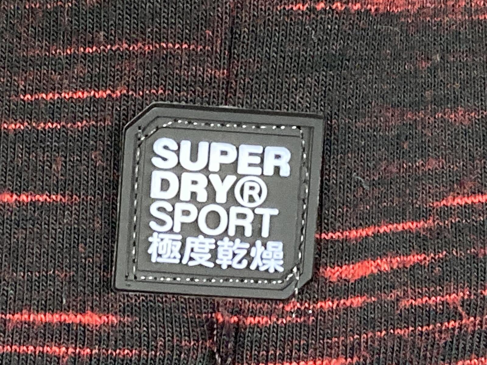Superdry Sport Gym Tech Joggers Womens Red Black Space Dye Fleece Pants  XS US 4