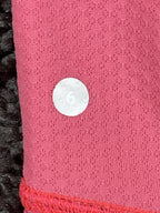 Lululemon Like New Pink Run Turbo Tank Top Built In Bra Cinch Hem Size 6