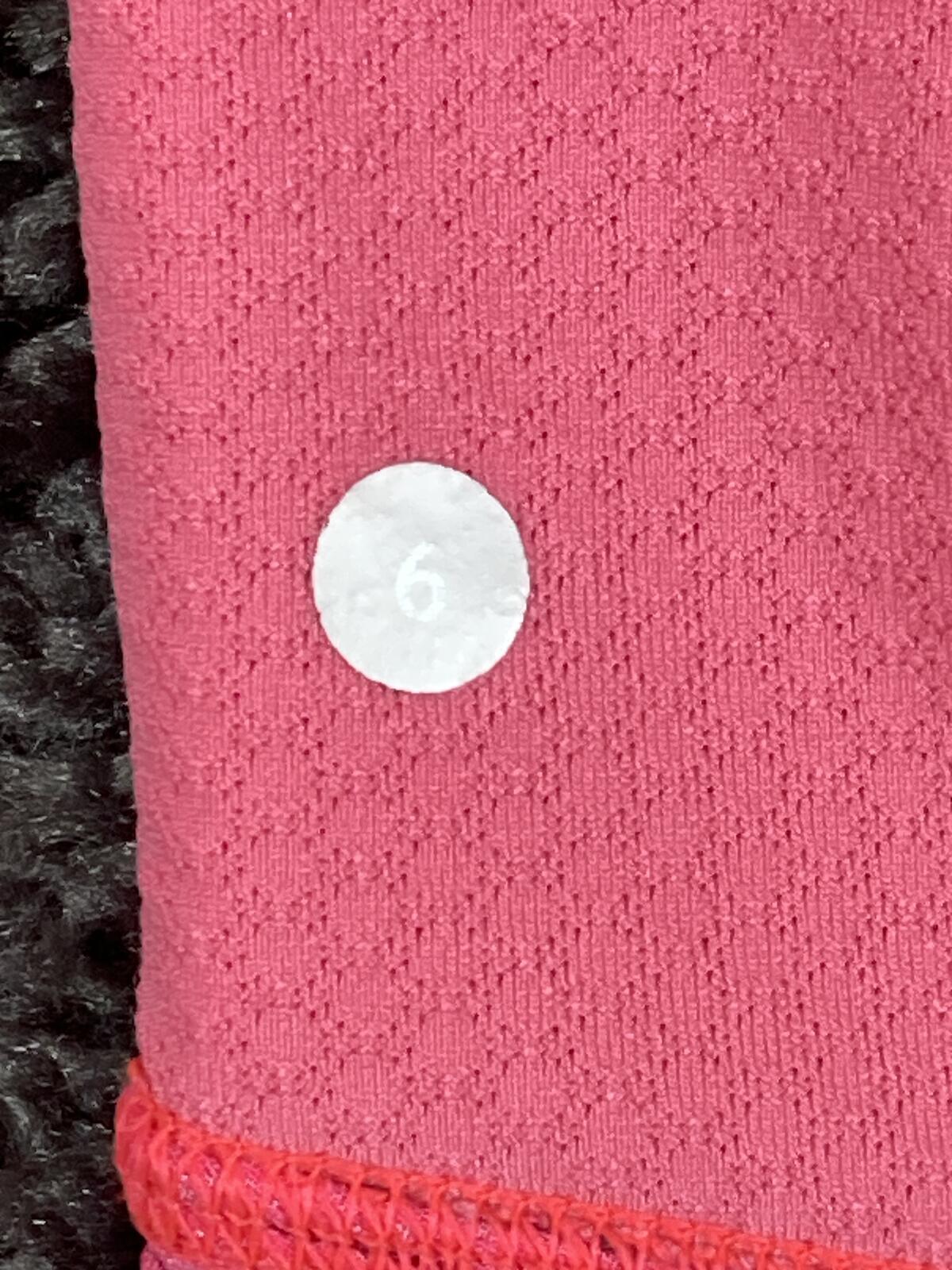 Lululemon Like New Pink Run Turbo Tank Top Built In Bra Cinch Hem Size 6