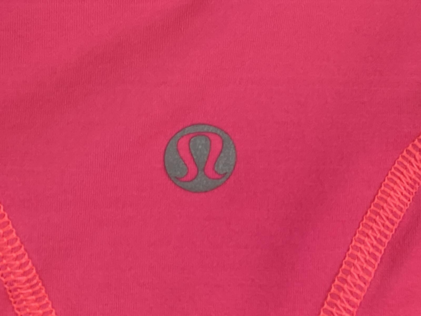 Lululemon Like New Pink Run Turbo Tank Top Built In Bra Cinch Hem Size 6