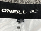 O'Neill Mens Board Shorts Gray Striped Swim Trunks Cargo Pocket Surfing Size 38