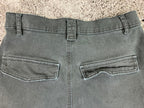 Garage Cargo Pants Women P/S Charcoal Gray Cotton Stretch Straight Leg