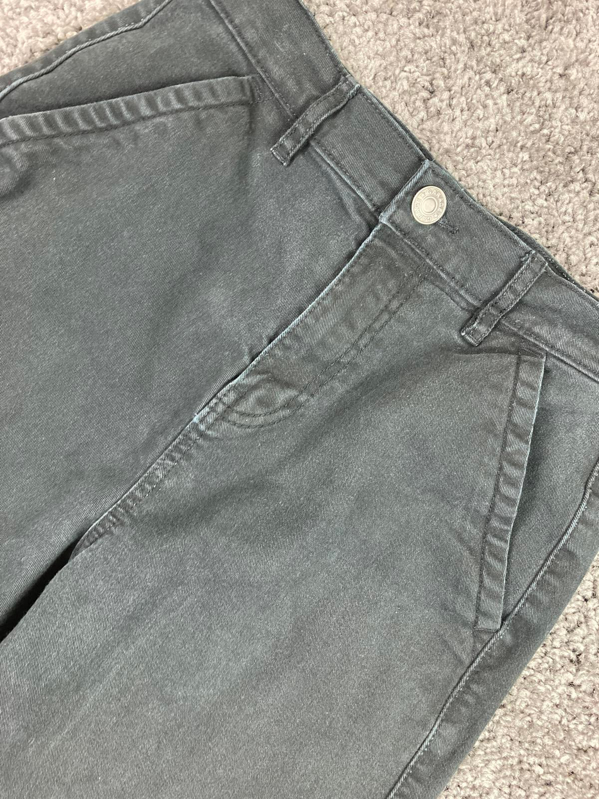 Garage Cargo Pants Women P/S Charcoal Gray Cotton Stretch Straight Leg