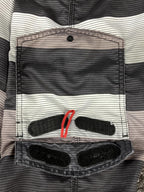 O'Neill Mens Board Shorts Gray Striped Swim Trunks Cargo Pocket Surfing Size 38