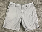 Tommy Bahama Mens Boracay Shorts Gray Chino Flat Front Stretch Sz 36