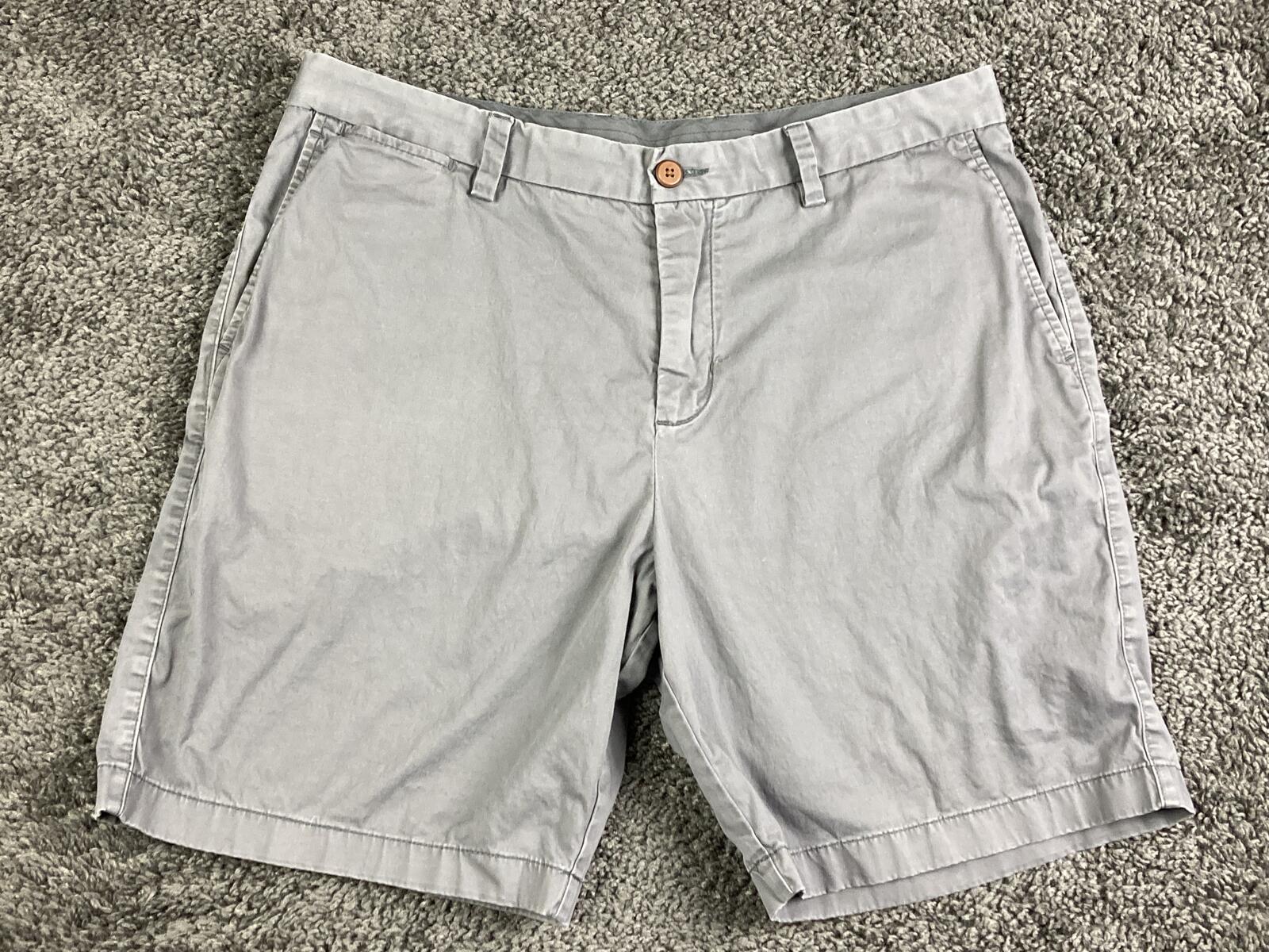 Tommy Bahama Mens Boracay Shorts Gray Chino Flat Front Stretch Sz 36