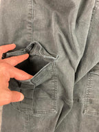 Garage Cargo Pants Women P/S Charcoal Gray Cotton Stretch Straight Leg