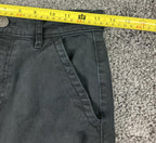 Garage Cargo Pants Women P/S Charcoal Gray Cotton Stretch Straight Leg
