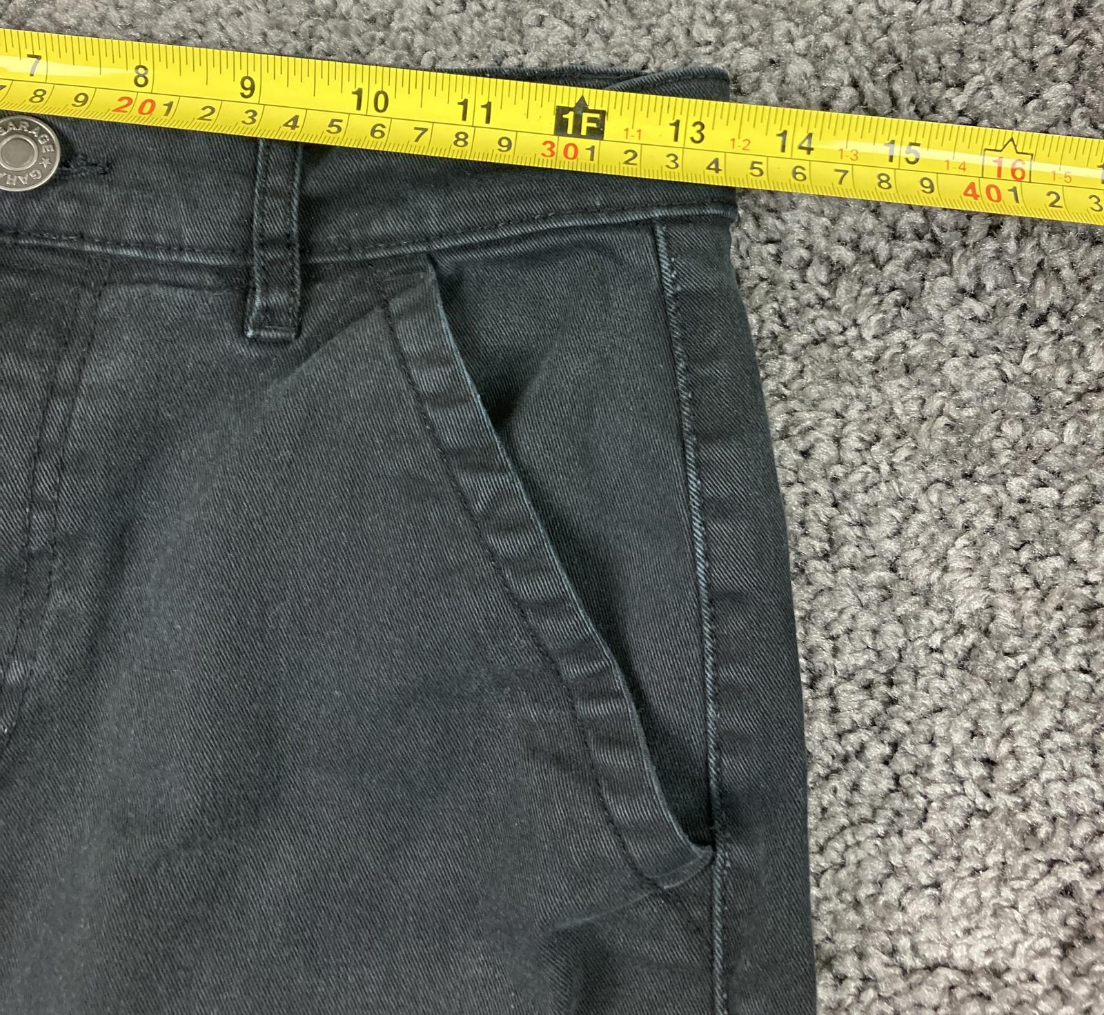 Garage Cargo Pants Women P/S Charcoal Gray Cotton Stretch Straight Leg