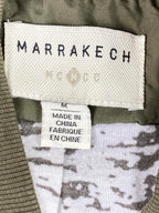 Anthropologie Marrakech Bibiana Bomber Jacket Olive Green Utility Nylon Sz M