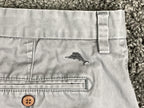 Tommy Bahama Mens Boracay Shorts Gray Chino Flat Front Stretch Sz 36