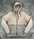 Rip Curl Anti Series Mens Full Zip Hoodie Jacket Beige Gray Fleece Lined Sz L