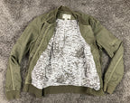Anthropologie Marrakech Bibiana Bomber Jacket Olive Green Utility Nylon Sz M