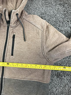 Rip Curl Anti Series Mens Full Zip Hoodie Jacket Beige Gray Fleece Lined Sz L