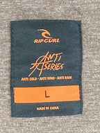 Rip Curl Anti Series Mens Full Zip Hoodie Jacket Beige Gray Fleece Lined Sz L