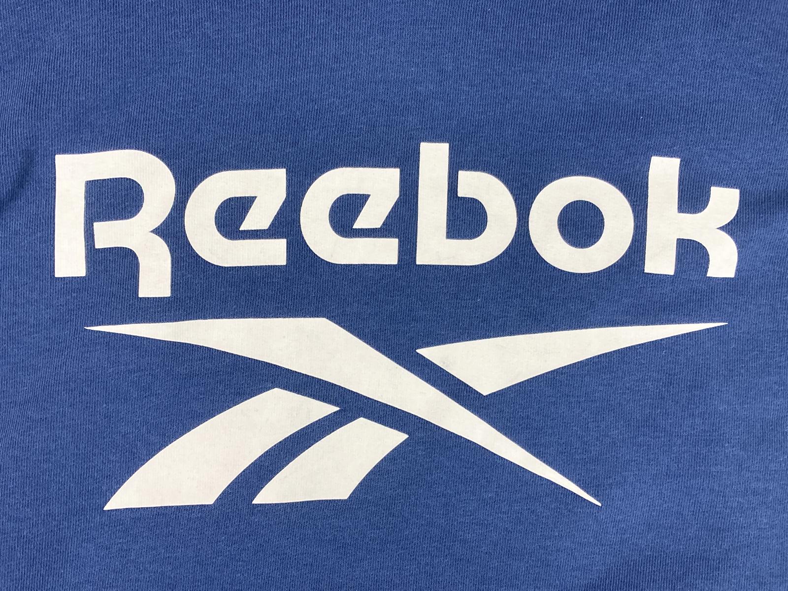 Reebok Sweatshirt Men's Identity Big Logo Fleece Hoodie Blue Slate Sz XL