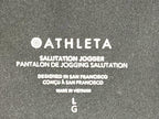 Athleta Salutation Jogger Pants Womens Black High Rise Powervita Yoga Pockets L
