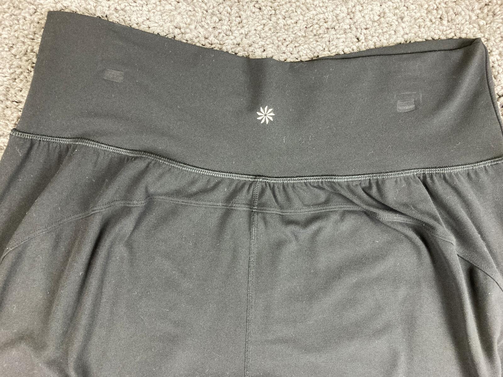 Athleta Salutation Jogger Pants Womens Black High Rise Powervita Yoga Pockets L
