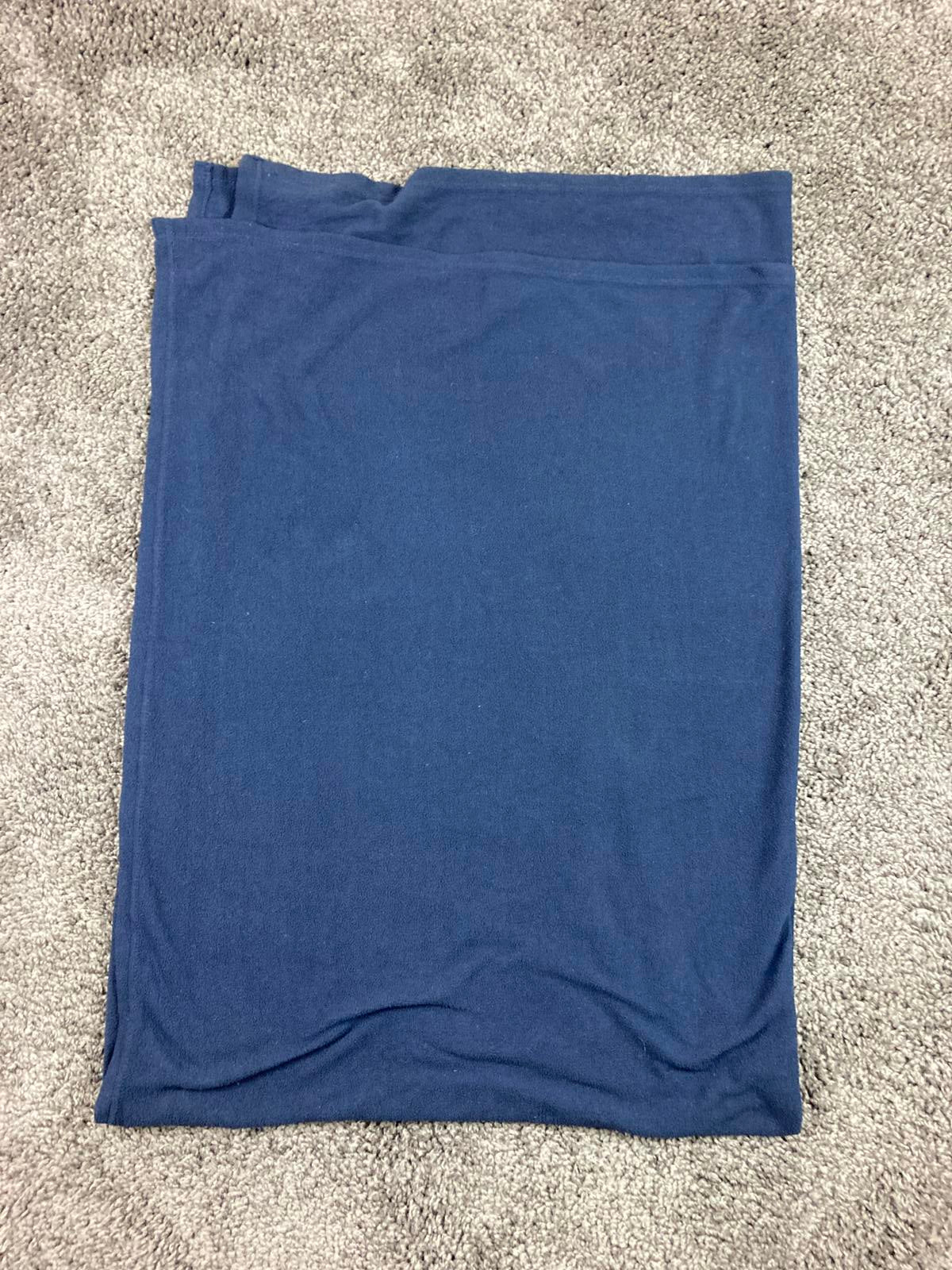 El Al Israel Airlines Fleece Blanket 64" x 43" Navy Vintage Travel Collectible