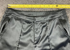 Forever 21 Black Satin Cargo Pants Womens Wide Leg High Rise Pleated Utility M