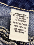Ashley Mason Distressed Skinny Jeans Blue with Zip Pockets – Girls Size 11