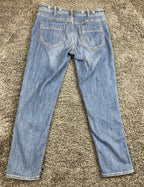 Anthropologie Pilcro Slim Boyfriend Jeans Blue Patch Pocket Medium Wash Sz 26P