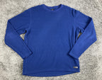 REI Mens Vintage Blue Fleece Pullover Sweater Crewneck Sweatshirt VTG Soft Sz XL