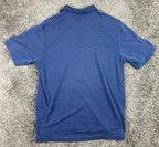 Tommy Bahama Polo Shirt Blue Stripe Mini Corduroy Knit Long Sleeve Men’s Medium