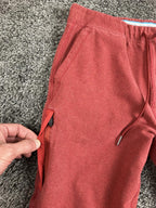Mack Weldon Mens Red Ace Sweatpants Joggers Cotton Stretch Zip Pockets Sz M