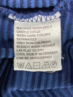 Tommy Bahama Polo Shirt Blue Stripe Mini Corduroy Knit Long Sleeve Men’s Medium